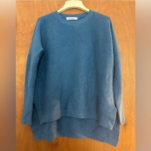 Anrabess women’s  blue ribbed oversized sweater oversized medium